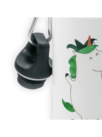 Mr. & Mrs. Panda Wasserflasche Einhorn Joker ohne Spruch in Weiß