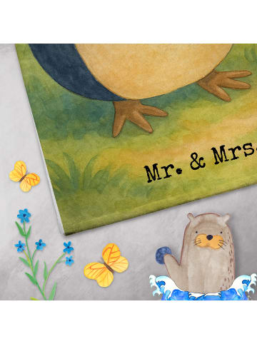 Mr. & Mrs. Panda handtuch gäste wc Pinguin Lolli Design mit Spruch in Weiß