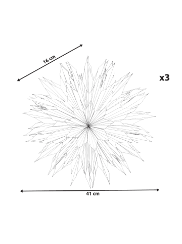 Beliani 3er-Set LED Deko FORSAN in Bunt/Weiß/Rosa