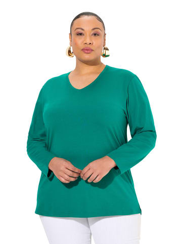 Ulla Popken Shirt in smaragd grün