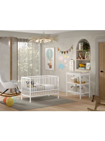 58 aufm Kessel BABYZIMMER Set Kara-lynn 2 Komplettset Massivholz Buche Weiß
