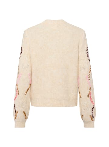 Y.A.S Stickpullover YASGabbi in sand rosa - 0001