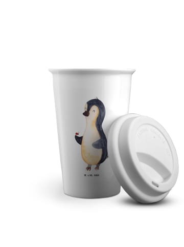 Mr. & Mrs. Panda Kaffeebecher To Go Pinguin Marienkäfer ohne Spruch in Weiß