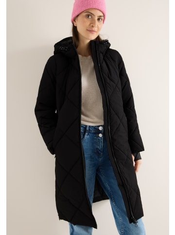 Cecil Ripstop Quilted Coat in Black