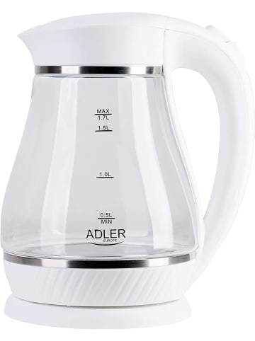 Adler Europe AD1274w 1,7 L Glas Wasserkocher weiß