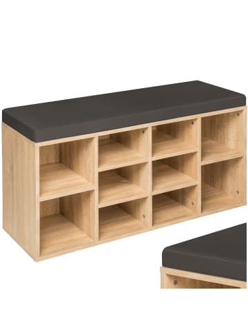tectake Schuhkommode, 103,5 x 48 x 30 cm, für 10 Paar Schuhe