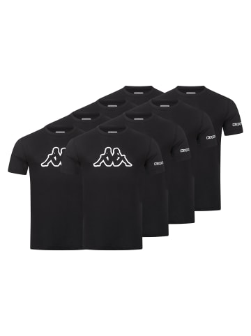 Kappa Kappa 8er Set T-Shirt LOGO in Schwarz