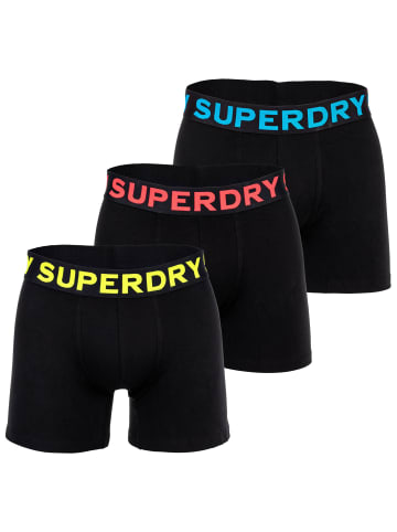 Superdry Boxershort 3er Pack in Schwarz/Mehrfarbig