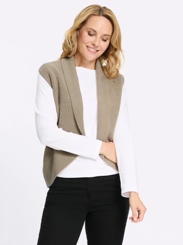 Sieh an! Strickweste in sesam