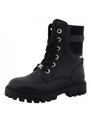 Tom Tailor Schnürstiefel in Schwarz