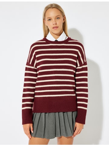 KOTON Sweater in Bordo Gestreift
