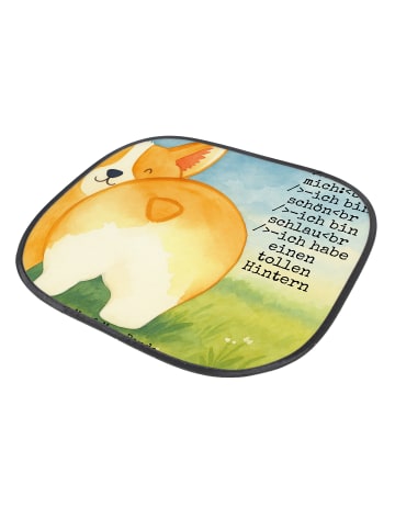 Mr. & Mrs. Panda Sonnenschutz Corgi Po Design mit Spruch in Weiß