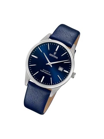 Festina Analog-Armbanduhr Festina Klassik blau mittel (ca. 39mm)