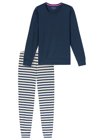Schiesser Schlafanzug Casual Essentials in Deep blue