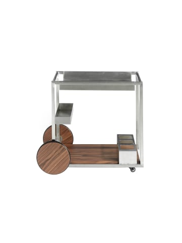 Angel Cerdá Minibar-Wagen 3116 in Walnuss / Stahl – (B)80 x (H)45 x (T)74 cm