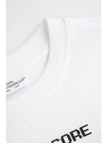 Coccodrillo T-Shirt mit kurzen Ärmeln in weiß