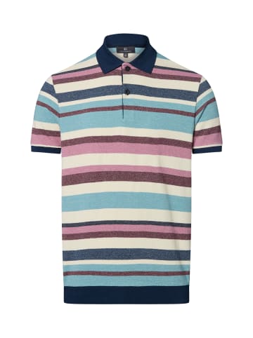 Nils Sundström Poloshirt in hellblau ecru - 0001