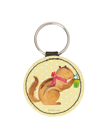 Mr. & Mrs. Panda Anhänger Eichhörnchen Smoothie ohne Spruch in Gelb Pastell