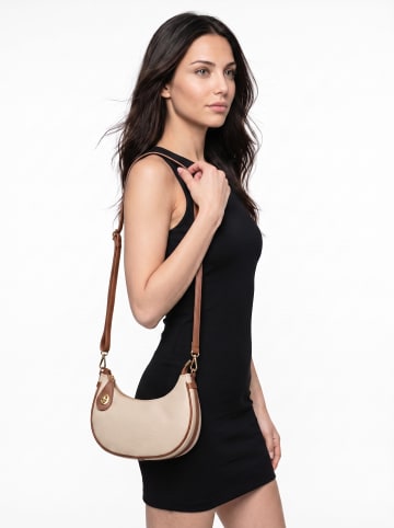 Samantha Look Handtasche echt Leder in beige