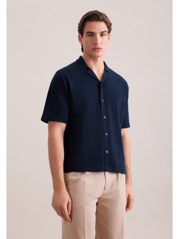 Seidensticker Strick Resort Hemd Regular in Dunkelblau