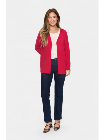 SAINT TROPEZ Strickjacke KilaSZ Gerade Passform in Viva Magenta