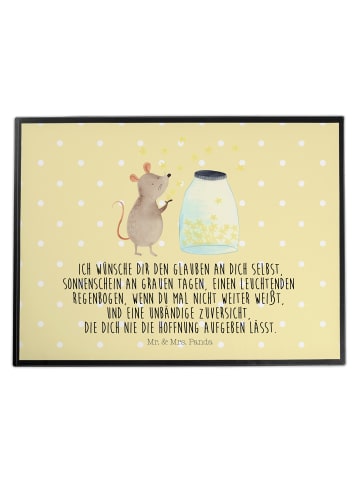 Mr. & Mrs. Panda tischpad Maus Sterne mit Spruch in Gelb Pastell