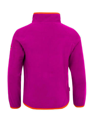 Trollkids Fleece-Pullover "Nordland" in Dunkelrosa / Orange