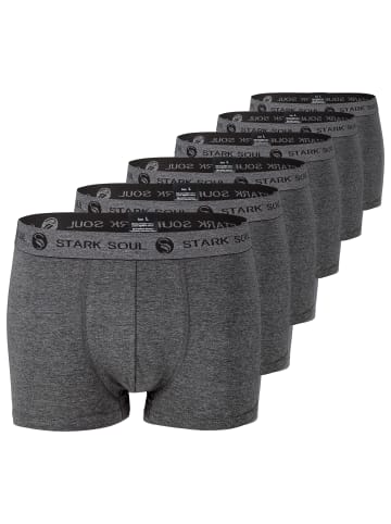 Stark Soul® Boxershorts 6'er Pack - Hipster Shorts in grau melange