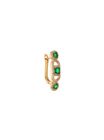 NAEMI Women Earrings in Rose Gold Green