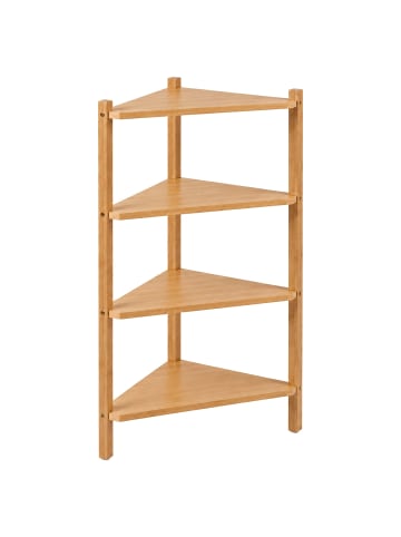relaxdays Eckregal in Natur - (B)46 x (H)80 x (T)25 cm