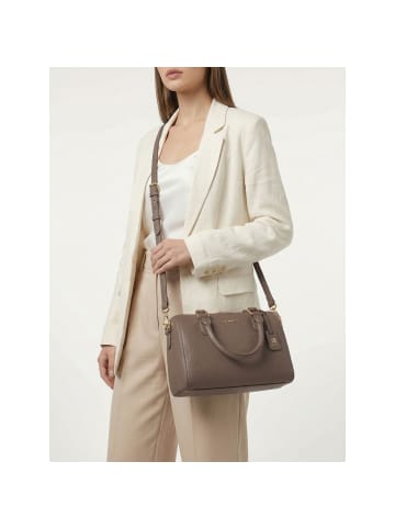 Lazarotti Bologna Leather Bowling-Bag Handtasche Crossbody Leder 26 cm in taupe