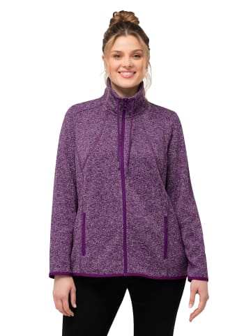 Ulla Popken Sweatjacke in dunkles violett