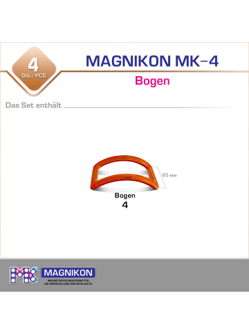 MAGNIKON Magnetische Bausteine MK-4 Bogen- ab 3 Jahren