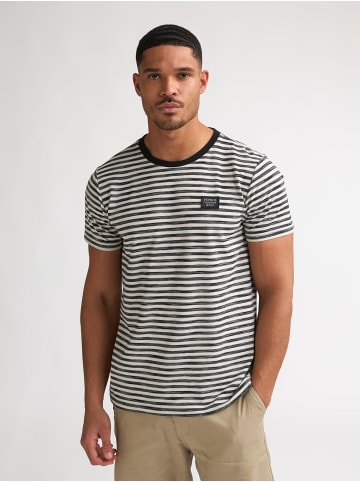 Petrol Industries Gestreiftes T-Shirt Ceniza in Schwarz