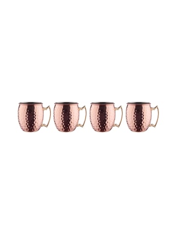 Butlers 4x Becher gehämmert 470ml MOSCOW MULE in Roségold