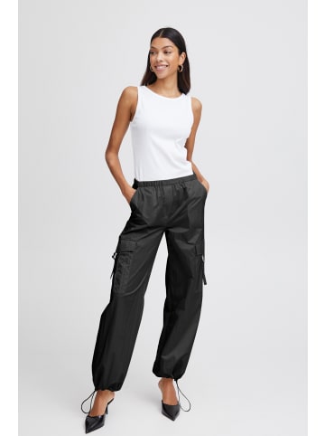 b. young BYDATINE PARACHUTE PANTS - HEAVY WOVEN Loose fit in Black