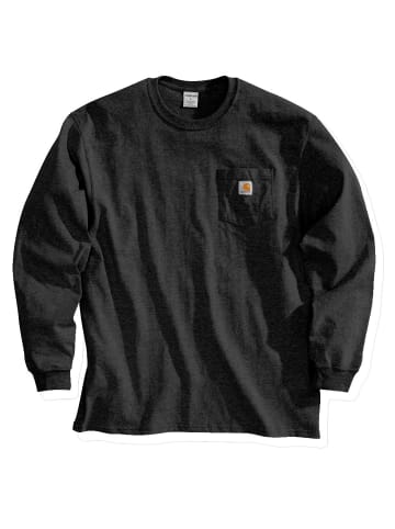 CARHARTT  Longsleeve "WW Pocket K126" in Schwarz