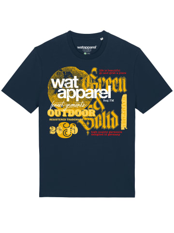 wat? Apparel T-Shirt LIMITED EDITION LOGO PRINT 02 in Dunkelblau