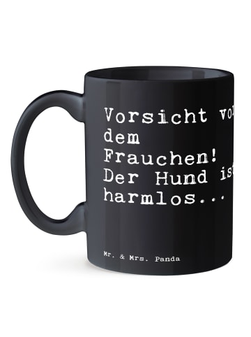 Mr. & Mrs. Panda Keramiktasse Vorsicht vor dem Frauchen!... mit ... in Schwarz