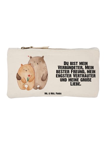 Mr. & Mrs. Panda Kulturbeutel Bären Liebe mit Spruch in Weiß
