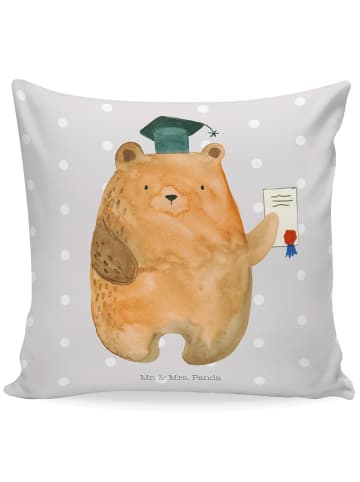 Mr. & Mrs. Panda Dekokissen Bär Prüfung ohne Spruch in Grau Pastell
