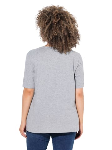 Ulla Popken Shirt in hellgrau mélange