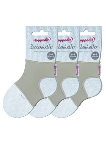 Hoppediz Babysocken Sockenhalter in 3-er Set grau