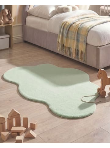 Beliani Schaffell PARSON in Grün - (W) 120 x (L) 80 cm