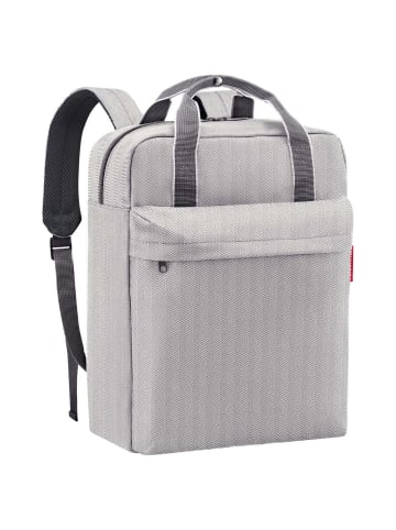 Reisenthel allday Rucksack M - Rucksack 15.6" 39 cm (cord grey) in herringbone grey