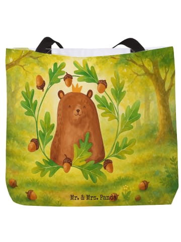 Mr. & Mrs. Panda Stoffbeutel Bär König Design ohne Spruch in Weiß