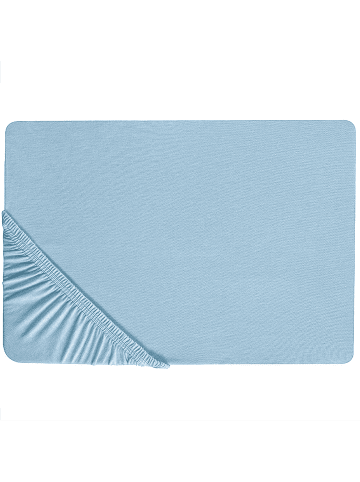 Beliani Bettlaken HOFUF in Blau - (W) 140 x (H) 25 x (L) 200 cm