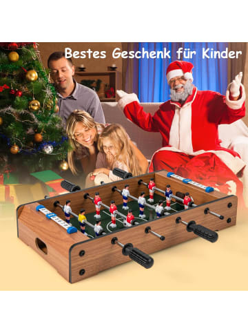 COSTWAY Mini Tischkicker in Braun