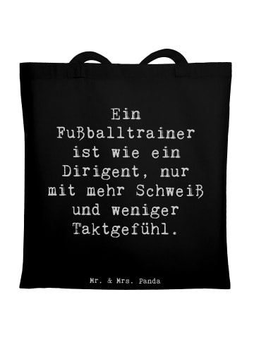 Mr. & Mrs. Panda Jutebeutel Spruch Fußballtrainer Dirigent mit S... in Schwarz