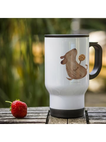 Mr. & Mrs. Panda Thermo Kaffeebecher Hund Keks ohne Spruch in Weiß